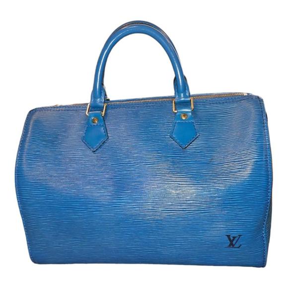 Louis Vuitton Blue Epi Leather Speedy Handbag - Picture 1 of 8